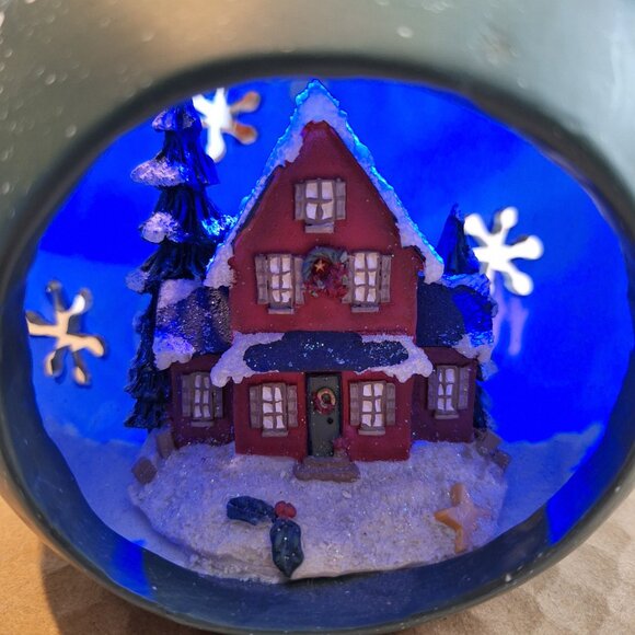 Crazy Mountain Color Changing Table Top Lighted Christmas Ornament Village House - Picture 5 of 13